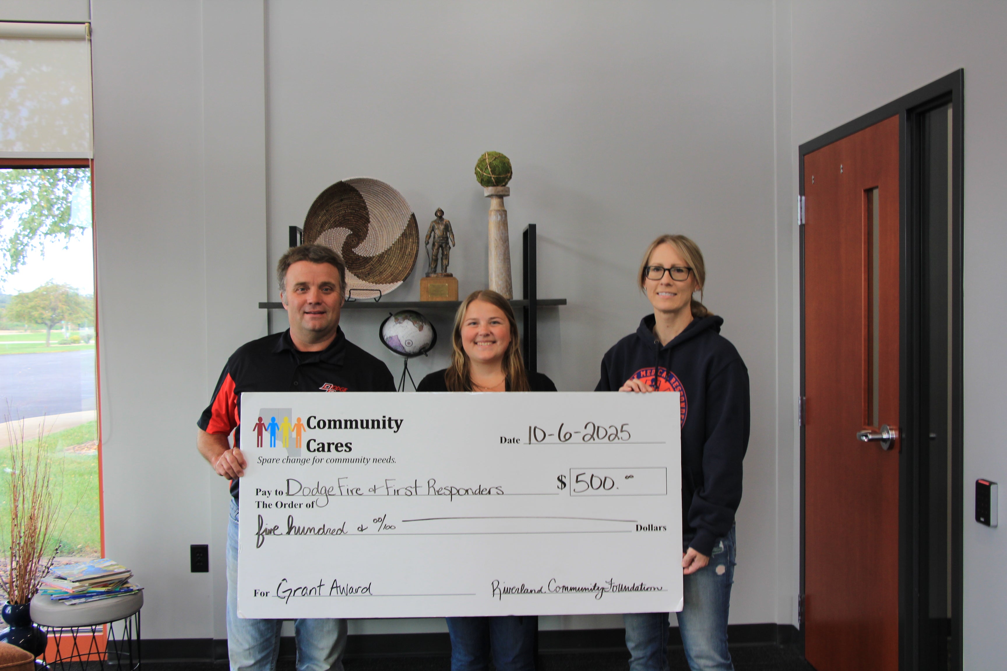 Dodge Fire Dept. Donation