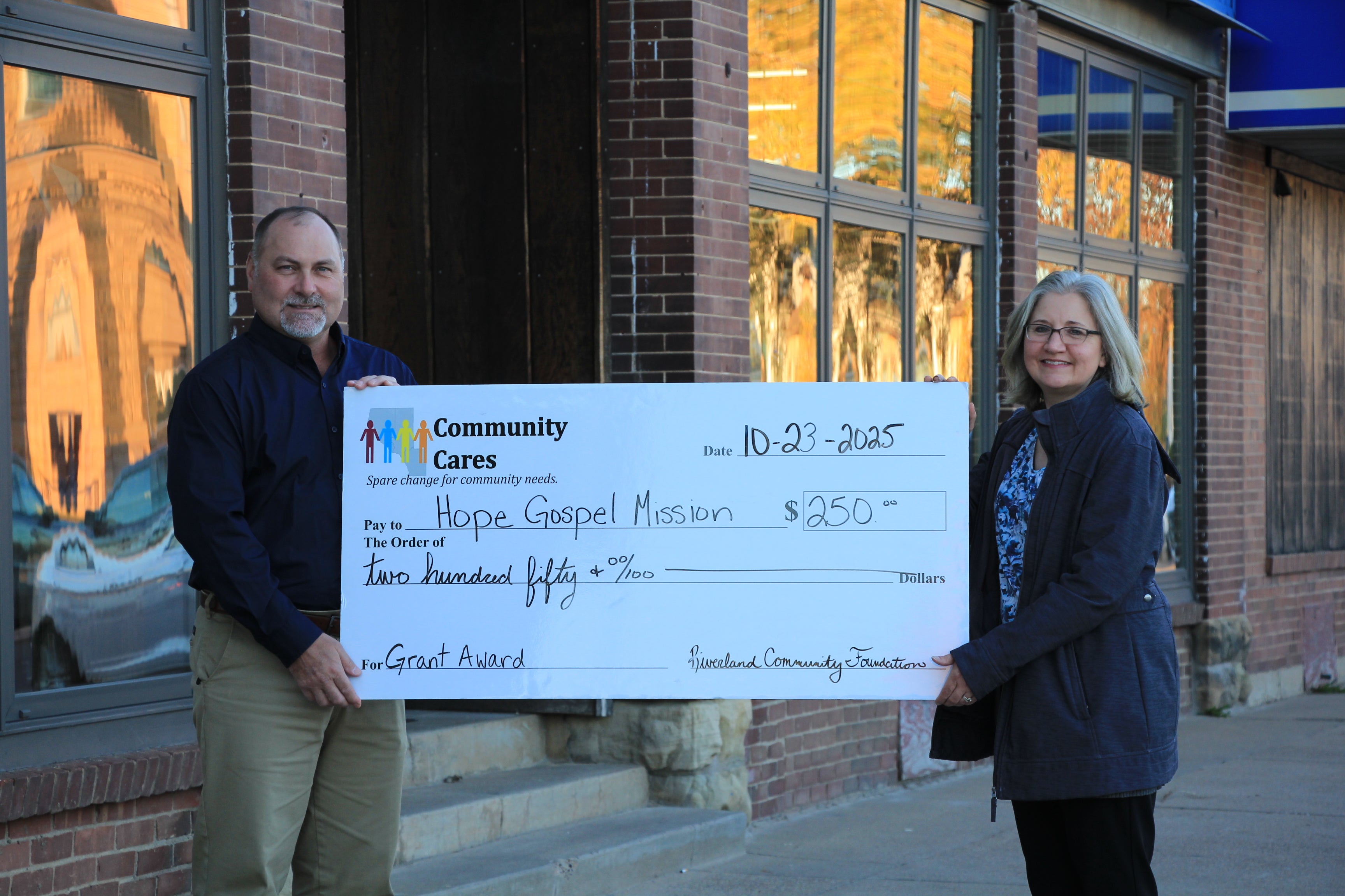 Hope Gospel Mission Donation 