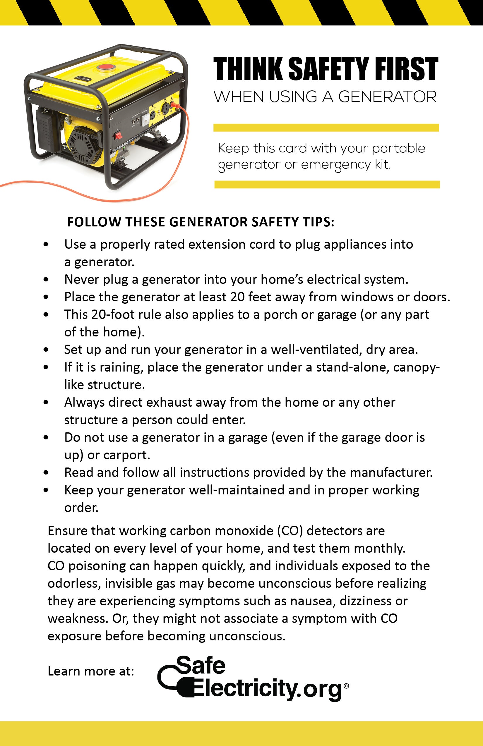Generator Safety Tips